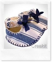 Baby Shoes DIY Kit - Blue Cotton - Le Scarpine di Sveva Creakit