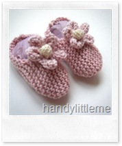 Pink Knitted Baby Slippers di handylittleme