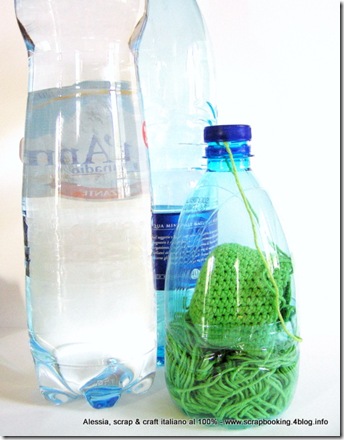 portagomitoli DIY riciclando le bottiglie di plastica