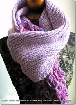 Lilla, big knitted scarf
