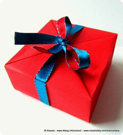 Origami, tutorial scatola per regali e bomboniere fai da te - gift box 