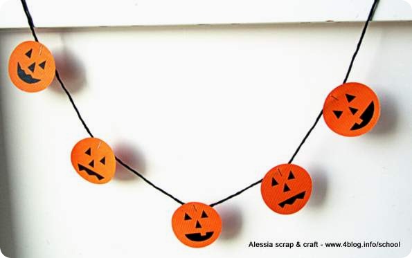 Arriva Halloween: ghirlanda di zucche di carta