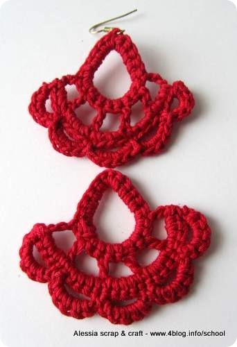 Scuola di uncinetto: tutorial orecchini crochet facili facili