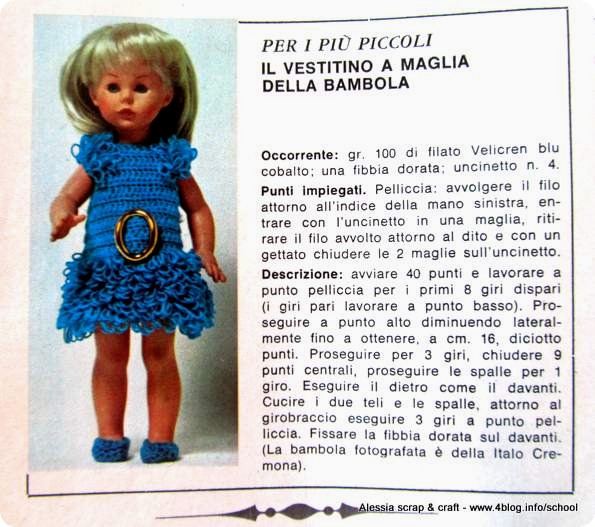 Scuola di Uncinetto Vintage: tutorial vestitino per la bambola