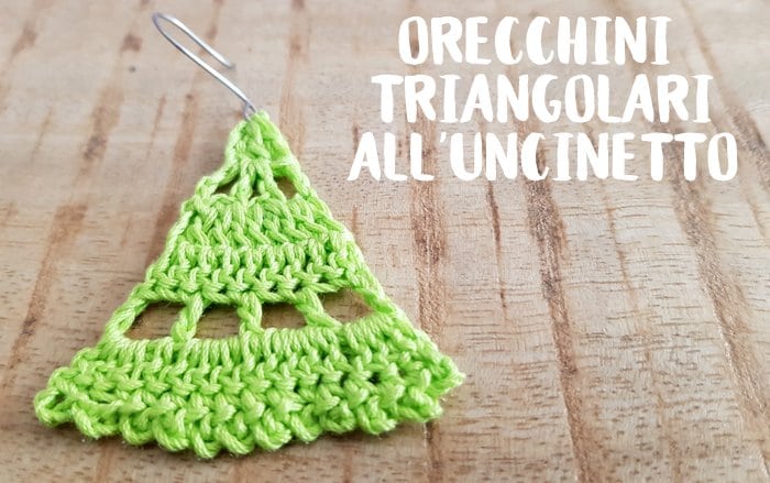 Uncinetto: schema gratis orecchini triangolari a crochet
