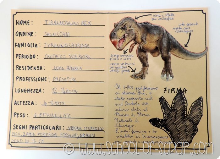 Scuola primaria: come fare la carta d’identità dei dinosauri