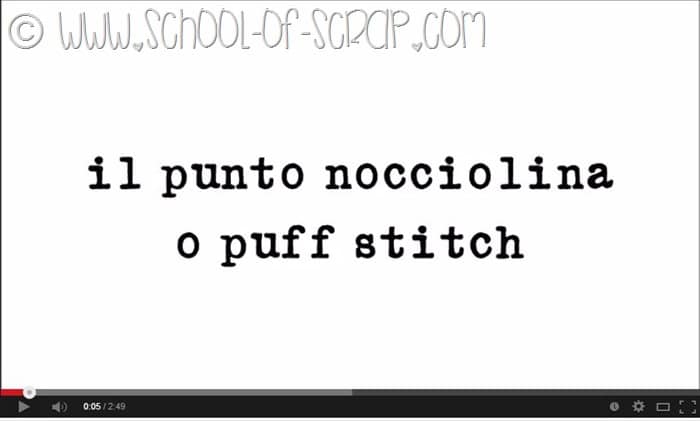 punto nocciolina o puff stitch