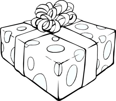 disegni da colorare pacco regalo