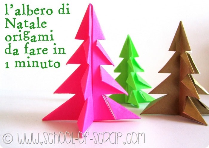 Natale in 1 minuto: l'albero di Natale origami