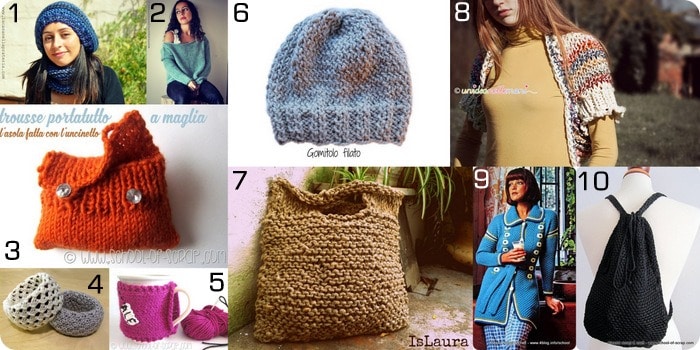 Raccolta di idee: 10 regali da fare a maglia ai ferri