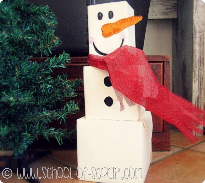 Natale in 1 minuto: il pacchetto regalo a forma di pupazzo di neve