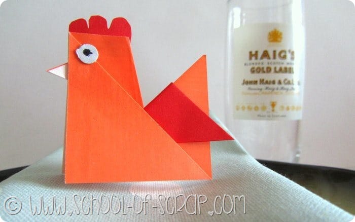 Origami in 1 minuto: Galletto segnaposto per la tavola di Pasqua 