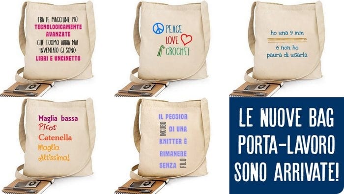 borse e T-shirt dedicate a chi ama l’uncinetto si comprano online (con lo sconto)