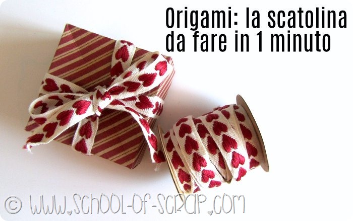 Origami: la scatola con il coperchio da fare in 1 minuto