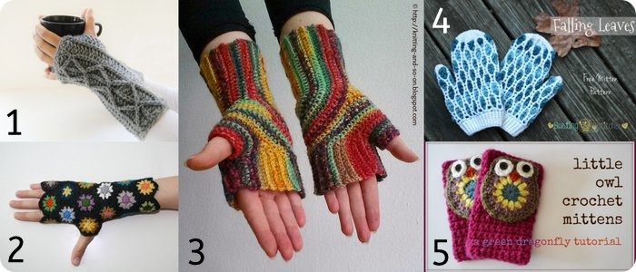Raccolta di Idee: 10 tutorial per guanti strepitosi da fare a crochet