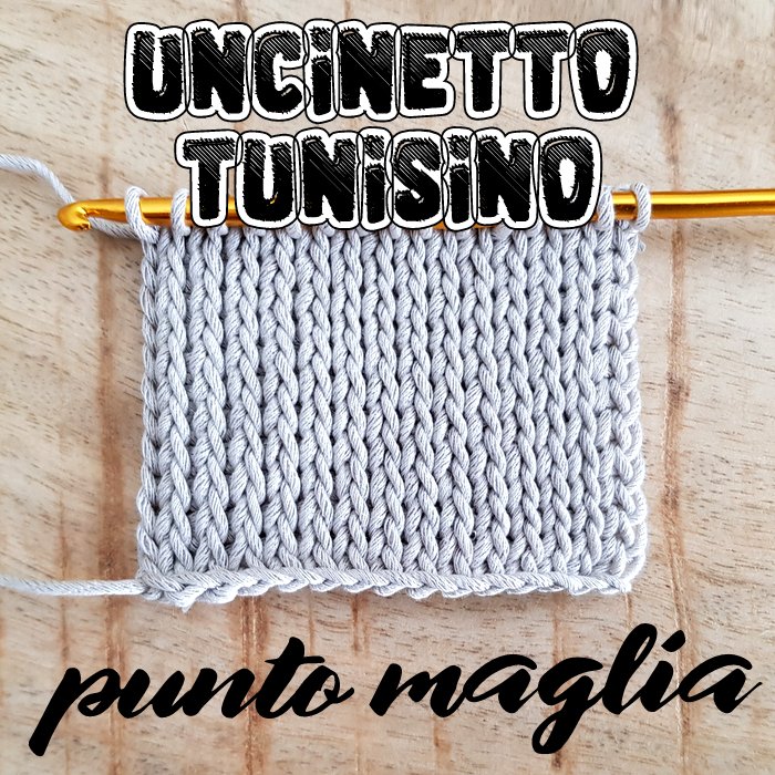 Uncinetto tunisino facile: punto maglia che imita la maglia rasata ai ferri