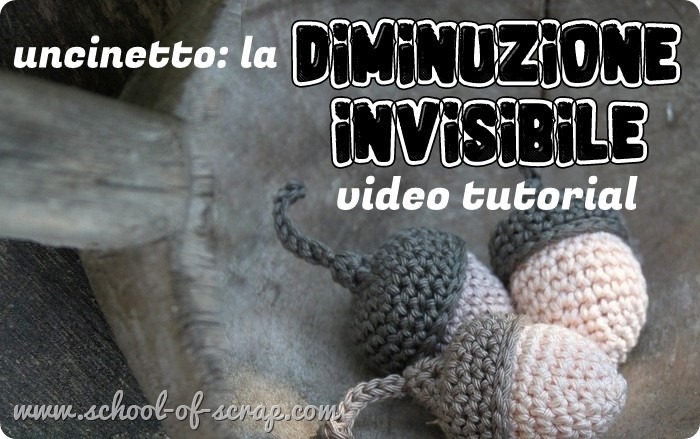uncinetto diminuzione invisibile video tutorial_