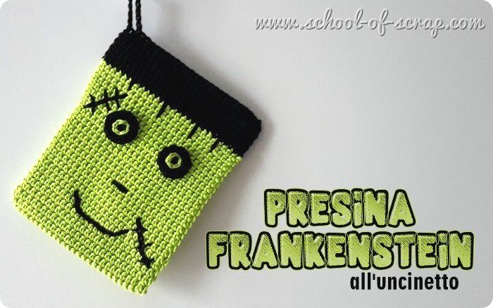 Tutorial presine all’uncinetto Frankenstein per Halloween