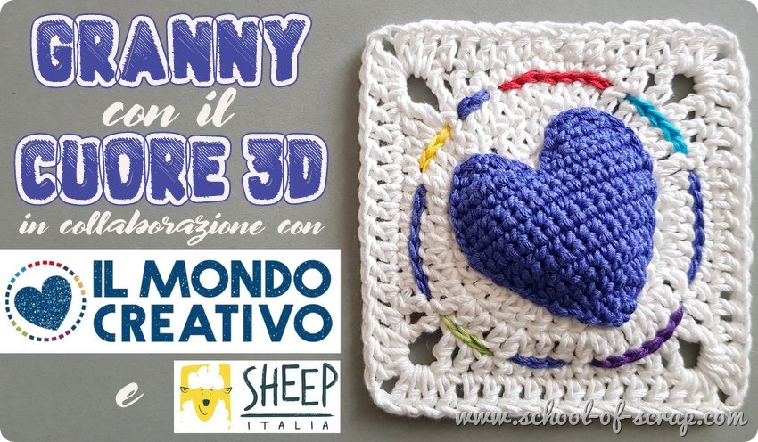 mattonella granny con cuore 3D Il Mondo Creativo-