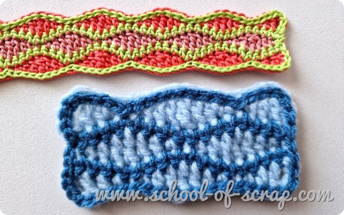 uncinetto idea segnalibro a crochet con lavorazione arlecchino