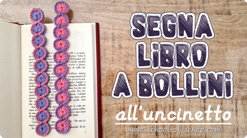 Uncinetto facile video tutorial del bellissimo segnalibro a bollini a crochet