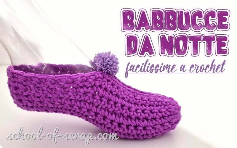 Babbucce da notte facilissime a crochet