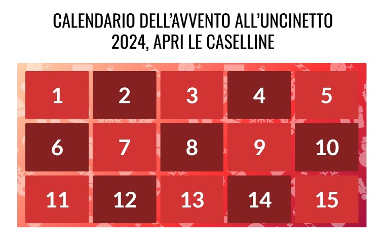 Calendario dell’avvento all’uncinetto, apri le caselline