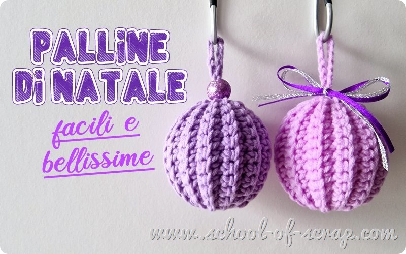 Uncinetto facile - palline di natale a crochet che sembrano fatte a maglia, facili e bellissime