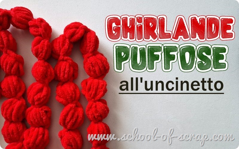 Uncinetto facile video tutorial ghirlanda di natale puffosa a crochet