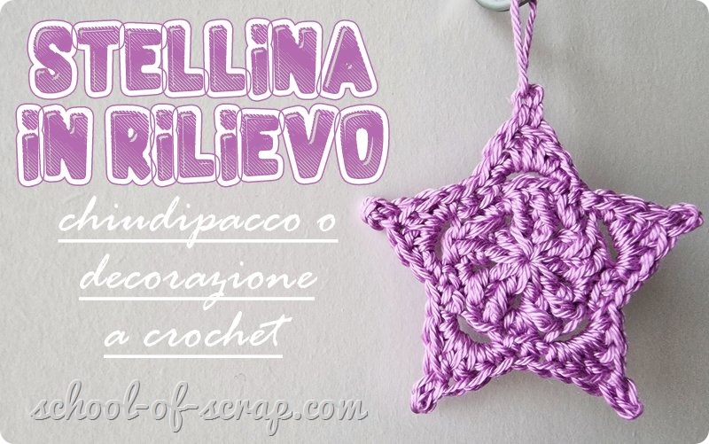 Uncinetto facile video tutorial stellina in rilievo a crochet