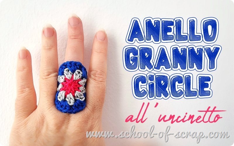 TUTORIAL anello all'uncinetto con la granny circle