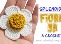 Uncinetto Facile: tutorial fiore 3D a cinque petali Uncinetto Facile video tutorial fiore 3D a cinque petali